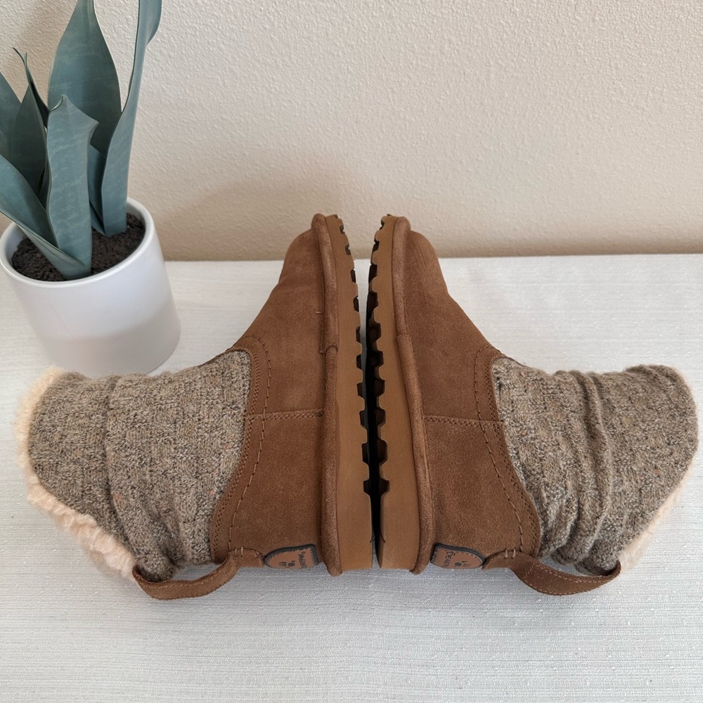 BearPaw Tan Suede/Sweater Fur Insulated Weatherproof Boots Women’s 7 - Picture 7 of 14